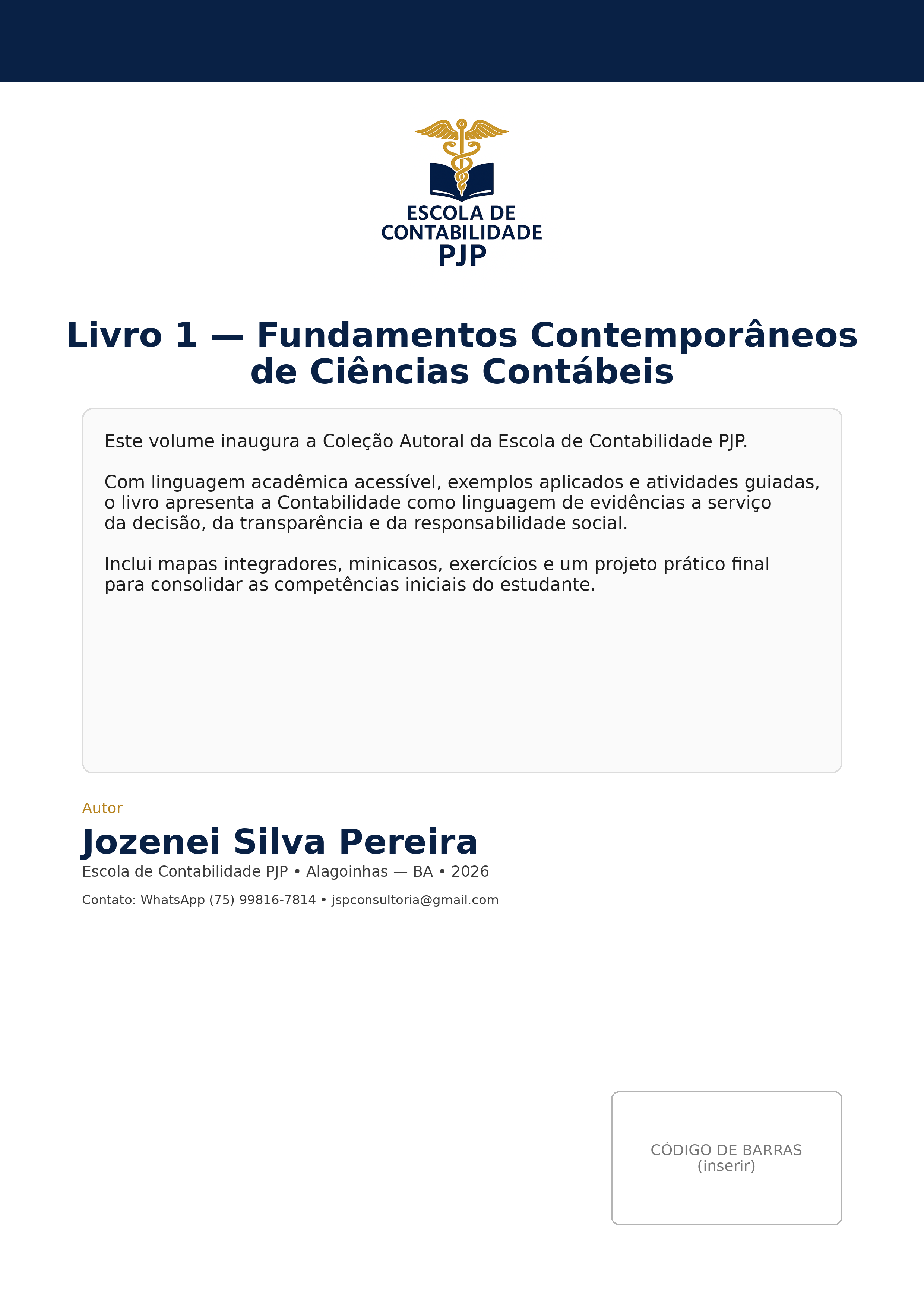 Contracapa oficial do Livro 1